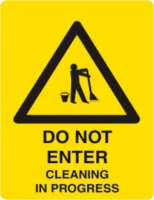 W 258 — WARNING - DO NOT ENTER CLEANING